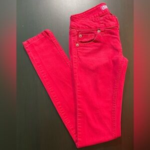 Zanadi Skinny Jeans- Red- Juniors Size 0.
